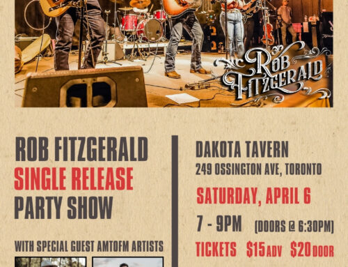 Rob Fitzgerald hosts ” Single Release Party”, Sponsored by AM to FM Promotions. Saturday April 6, 2024 With special guests Andy Penkow and Ty Wilson